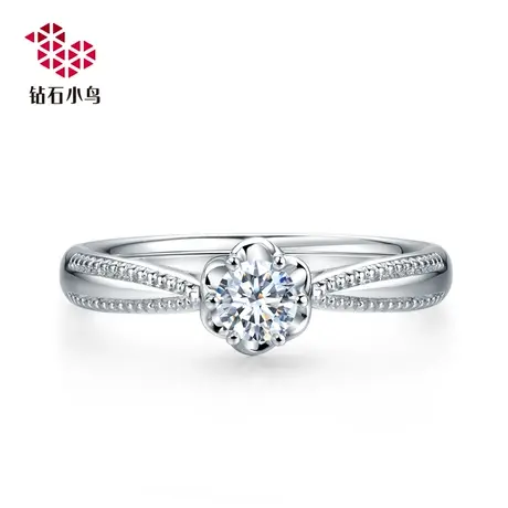 Zbird/钻石小鸟18K金钻石戒指--香雪兰-婚戒女戒订婚结婚-RDS90商品大图