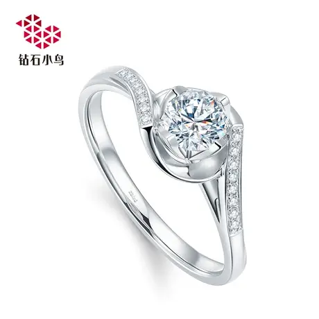 Zbird/钻石小鸟18K金钻石戒指-丝缠-结婚订婚求婚排钻钻戒-RDL43商品大图