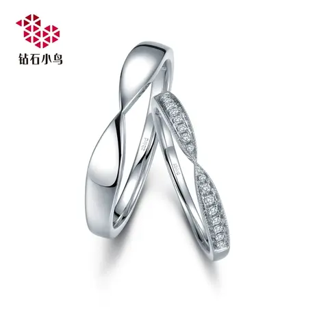 18K金钻石戒指-交集-结婚对戒订婚-RA915-RB915商品大图