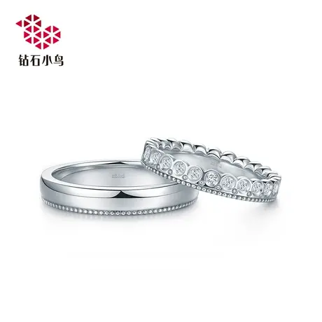 18K金钻石戒指情侣结婚钻石对戒钻戒男女款-甜心公主-RAZ12-RBZ12商品大图