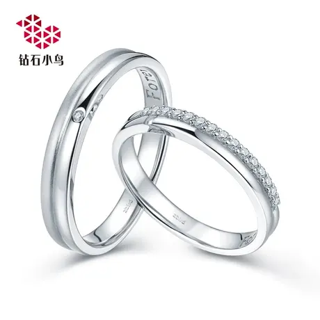 18K金钻石戒指-灵魂伴侣-结婚对戒订婚情侣款-RA910-RB910图片