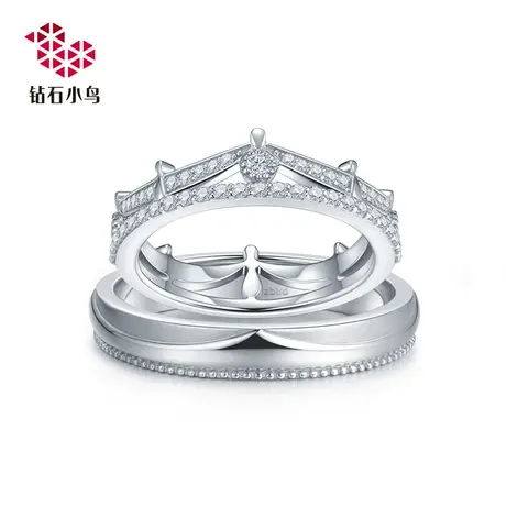 18K金钻石戒指情侣结婚钻石对戒男女款-幸福女王-RAZ10-RBZ10商品大图